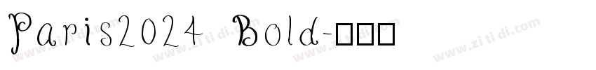 Paris2024 Bold字体转换